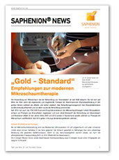 „Gold-Standard“ - Empfehlungen zur modernen Mikroschaumtherapie